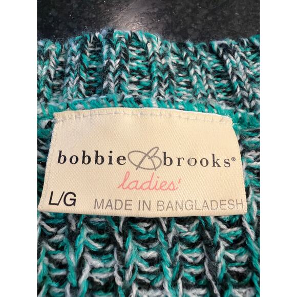 bobbie brooks ladies green marled knit sweater tunic top LG  VTG - Picture 3 of 7